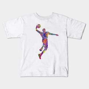 Basketball player dunk Kids T-Shirt